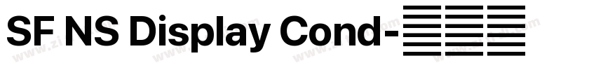 SF NS Display Cond字体转换